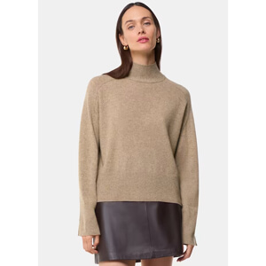 Whistles Oatmeal Cashmere Funnel Neck